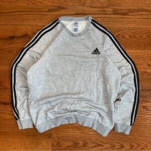 gray adidas crew neck sweater